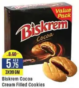 West Zone Supermarket Biskrem Cocoa Cream Filled Cookies 3 x 99gm offer
