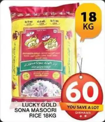 Grand Mall Sharjah LUCKY GOLD SONA MASOORI RICE 18KG offer
