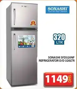 Grand Mall Sharjah SONASHI SFD320NF REFRIGERATOR D/D 320LTR offer