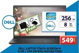 Grand Mall Sharjah DELL LAPTOP TOUCH SCREEN 15 8 GB / 256 GB BAG + MOUSE FREE offer
