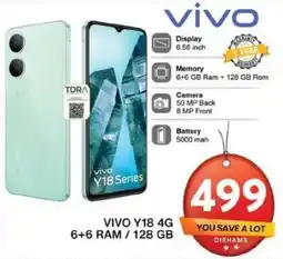 Grand Mall Sharjah VIVO Y18 4G 6+6 RAM / 128 GB offer