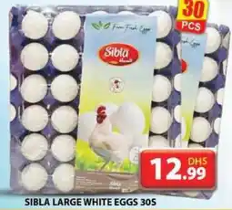 Grand Hyper Market SIBLA LARGE WHITE EGGS 30S offer