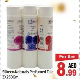 GATE Silkeen Naturals Perfumed Talc 3 x 250gm offer