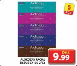 Grand Hyper Market ALOKOZAY FACIAL TISSUE 5X130 2PLY offer