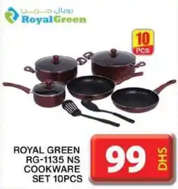 Grand Hyper Market ROYAL GREEN NS COOKWARE SET 10PCS offer