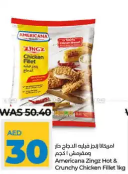 LuLu Express Americana Zingz Hot and Crunchy Chicken Fillet 1kg offer
