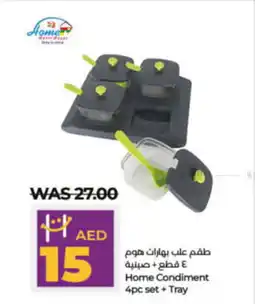 LuLu Express Home Condiment 4pc set + Tray offer