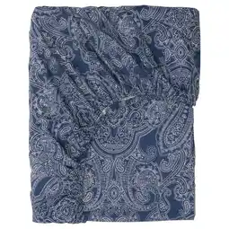 Ikea JÄttevallmo Fitted sheet, dark blue/white, 140x200 cm offer