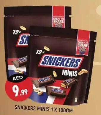 Shaklan SNICKERS MINIS 1 X 180GM offer