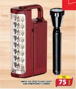 Grand Hyper Market IMPEX CB 2283 FLASH LIGHT AND EMERGENCY COMBO offer