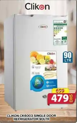 Grand Mall Sharjah CLIKON CK6003 SINGLE DOOR REFRIGERATOR 90LTR offer
