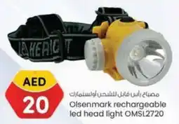 KM Trading Olsenmark Rechargeable LED Head Light OMSL2720 offer