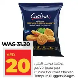 Lulu Hypermarket Cucina Gourmet Chicken Tempura Nuggets 750gm offer