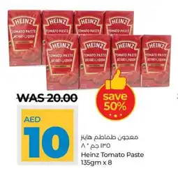 Lulu Hypermarket Heinz Tomato Paste 135gm x 8 offer