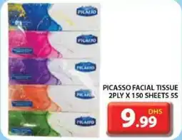 Grand Hyper Market PICASSO FACIAL TISSUE 2PLY X 150 SHEETS 5S offer