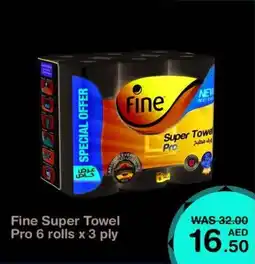 Choithrams Fine Super Towel Pro 6 rolls x 3 ply offer
