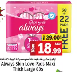 Kenz Hypermarket Always Skin Love Pads Maxi Thick Large 60s offer