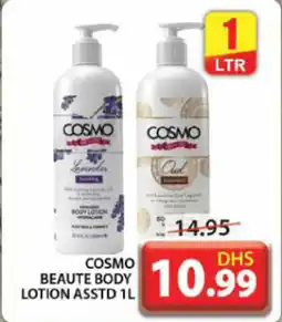 Grand Hyper Market COSMO BEAUTE BODY LOTION ASSTD 1L offer