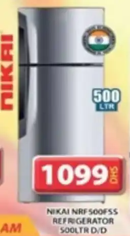 Grand Hyper Market NIKAI NRF 5OOFSS REFRIGERATOR SOOLTR D D offer