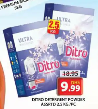 Grand Mall Sharjah DITRO DETERGENT POWDER ASSRTD 2.5KG / PC offer