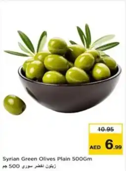 Nesto Syrian Green Olives Plain 500Gm offer