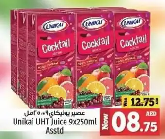 Kenz Hypermarket Unikai UHT juice 9x250ml Asstd offer