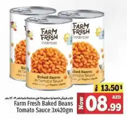 Kenz Hypermarket Farm Fresh Baked Beans Tomato Sauce 3x420gm offer