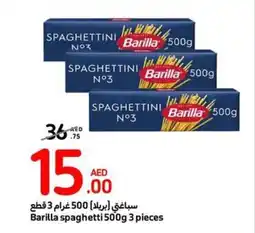 Carrefour Barilla spaghetti 500g 3 pieces offer
