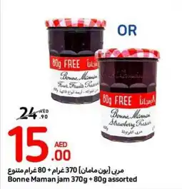 Carrefour Bonne Maman jam 370g + 80g assorted offer