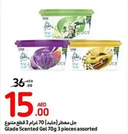 Carrefour Glade Scented Gel 70g 3 pieces assorted offer