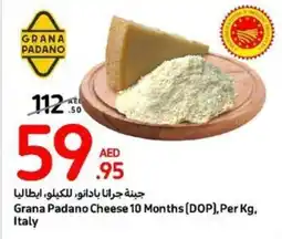 Carrefour Grana Padano Cheese 10 Months (DOP), Per Kg offer