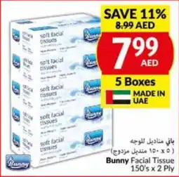 Viva Bunny Facial Tissue 150's x 2 Ply 5 Boxes offer