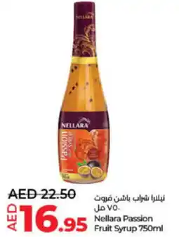 Lulu Hypermarket Nellara Passion Fruit Syrup 750ml offer