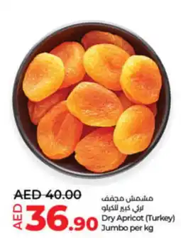 Lulu Hypermarket Dry Apricot (Turkey) Jumbo per kg offer