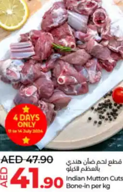 Lulu Hypermarket Indian Mutton Cuts Bone-in per kg offer