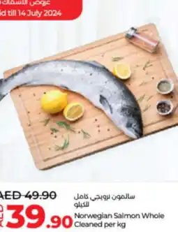 Lulu Hypermarket Norwegian Salmon Whole Cleaned per kg offer