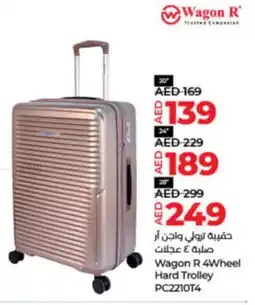 Lulu Hypermarket Wagon R 4Wheel Hard Trolley PC2210T4 20" offer