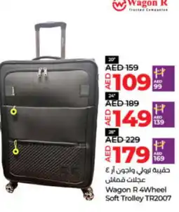 Lulu Hypermarket Wagon R 4Wheel Soft Trolley TR2007 20" offer