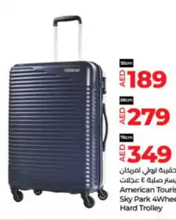 Lulu Hypermarket American Tourister Sky Park 4Wheel Hard Trolley 55cm offer