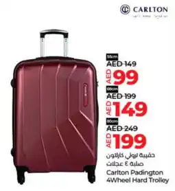 Lulu Hypermarket Carlton Padington 4Wheel Hard Trolley 55cm offer
