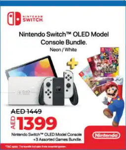 Lulu Hypermarket Nintendo Switch OLED Model Console Bundle Neon/White offer