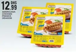 Bigmart AMERICANA CHICKEN FRANKS 3X340GM offer