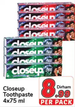 Day To Day Closeup Toothpaste 4x75 ml offer