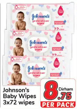 Day To Day Johnson's Baby Wipes 3x72 wipes offer