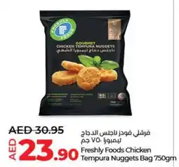 Lulu Hypermarket Freshly Foods Chicken Tempura Nuggets Bag 750gm offer