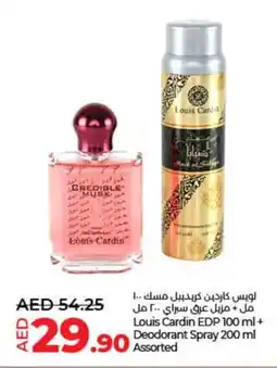 Lulu Hypermarket Louis Cardin EDP 100 ml + Deodorant Spray 200 ml Assorted offer