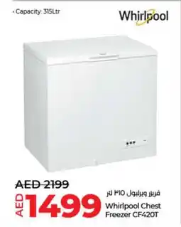 Lulu Hypermarket Whirlpool Chest Freezer CF420T offer