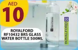 Grand Hyper Market RF10432 BRS GLASS WATER BOTTLE 500ML offer