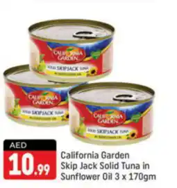 Shaklan California Garden Skip Jack Solid Tuna in Sunflower Oil 3 x 170gm offer