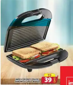 Grand Mall Sharjah IMPEX SW3601 2SLICE SANDWICH GRILL MAKER offer
